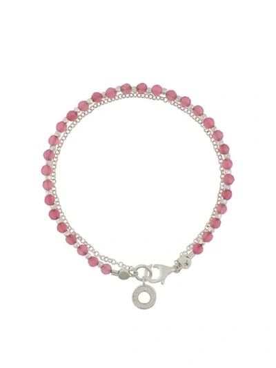 Shop Astley Clarke Mini Halo Biography Bracelet In Pink
