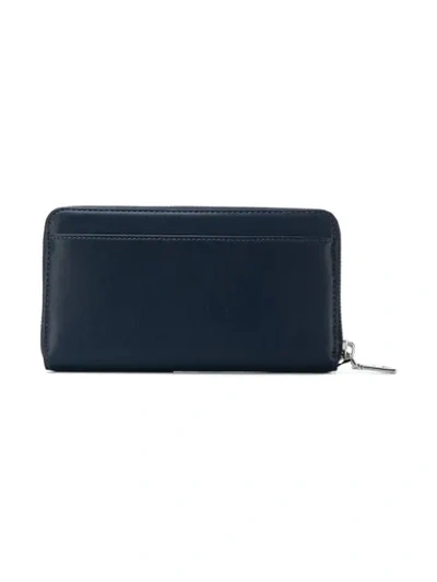 Shop Dkny Embossed Logo Wallet - Blue