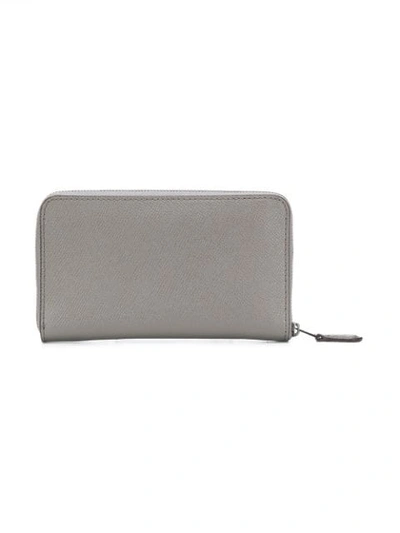 Shop Coach All-around Zipped Wallet In Grey