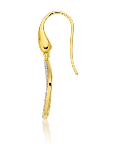 Shop Monica Vinader Riva Hoop Diamond Earrings In Gold