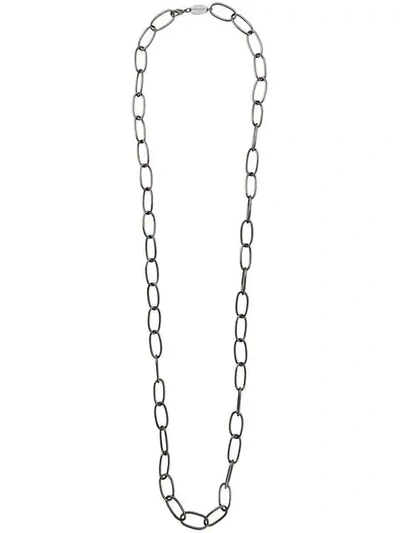 Shop Federica Tosi Oversized Chain Necklace In Silver