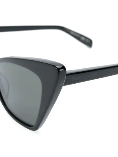 Shop Saint Laurent Cat Eye Sunglasses In Black