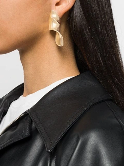 Shop Annelise Michelson Extra Large Twist Earrings In Gold