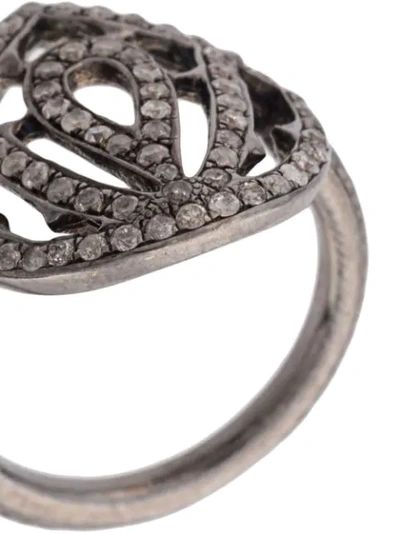Shop Loree Rodkin 18kt Gold Diamond Cocktail Ring In Grey