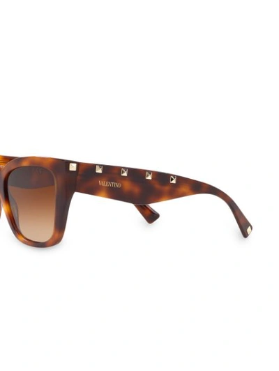 Shop Valentino Eyewear Oversized Sunglasses - Brown