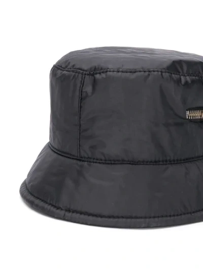 Shop Maison Michel Axel Bucket Hat In Black/orange