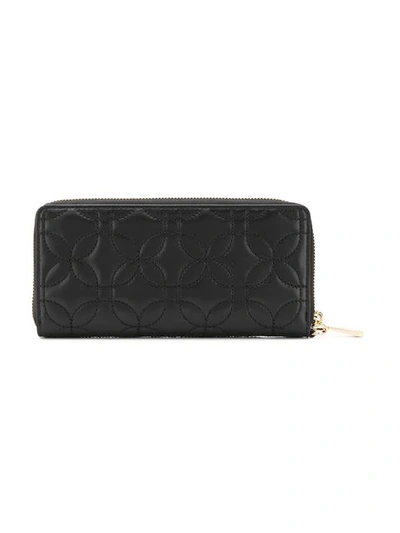 Shop Michael Michael Kors Quilted Wallet In Black