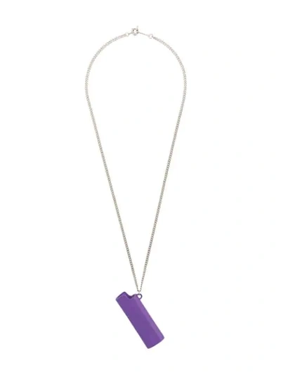 Shop Ambush Lighter Case Necklace In Purple