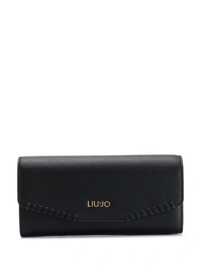 Shop Liu •jo Logo Purse In Black