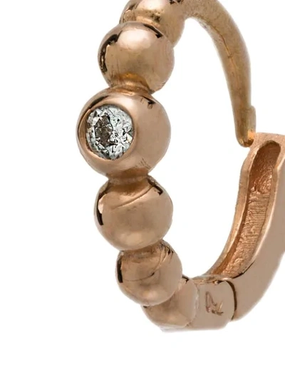 Shop Gigi Clozeau Rose Gold Lucky Diamond Mini Hoop Earrings In Metallic