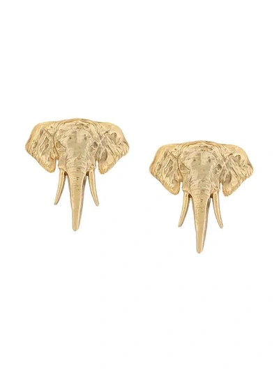 Shop Lako Bukia X Natia Khutsishvili Natia X Lako Elephant Earrings In Metallic