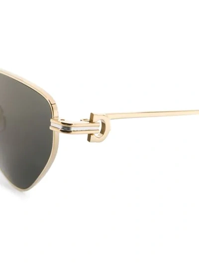 Shop Cartier Première De  Cat-eye Frame Sunglasses In Gold