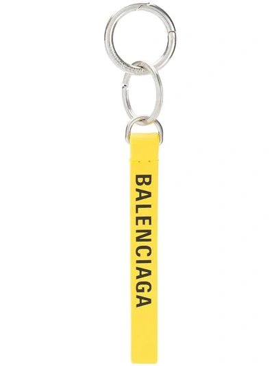 Shop Balenciaga Everyday L Keyring In Yellow