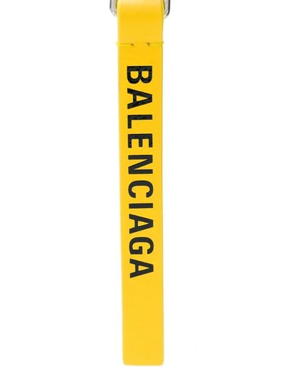 Shop Balenciaga Everyday L Keyring In Yellow