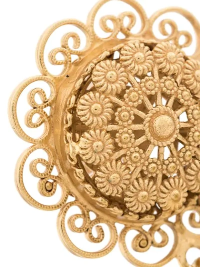 Shop Dolce & Gabbana Twisted Hoop Earrings In Gold