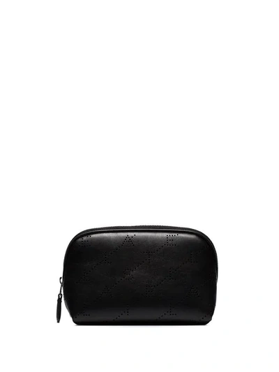 Shop Stella Mccartney Logo Make-up Pouch - Black