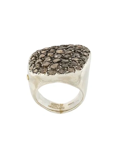 Shop Rosa Maria Diamond Ring In Metallic