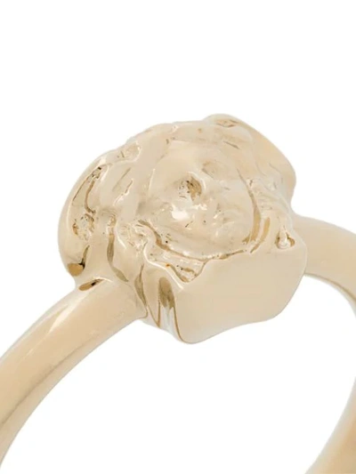 Shop Versace Medusa Ring In Metallic