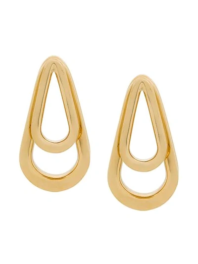 Shop Annelise Michelson Small Double Ellipse Earrings In Gold