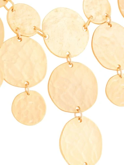 Shop Kenneth Jay Lane Coin Drop Necklace In Gold
