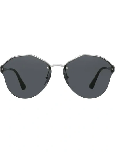 Shop Prada Cinéma Sunglasses In Black