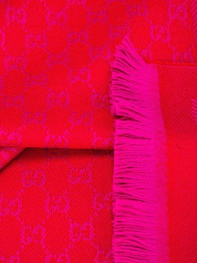 Shop Gucci Gg Jacquard Shawl In Pink