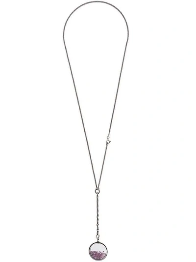 Shop Ann Demeulemeester Rough Aluvia Necklace In Silver