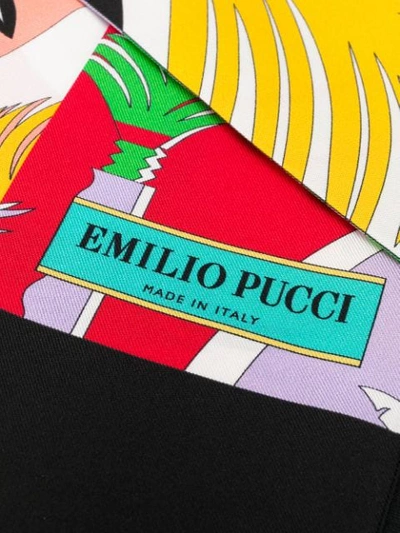 Shop Emilio Pucci La Villa Print Silk-twill Scarf In Black