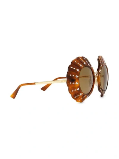 Shop Gucci 'limited Edition' Sonnenbrille In Brown