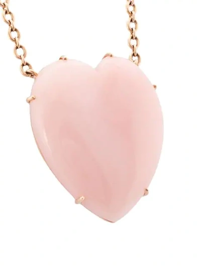 Shop Irene Neuwirth 18kt Rose Gold Pink Opal Heart Necklace