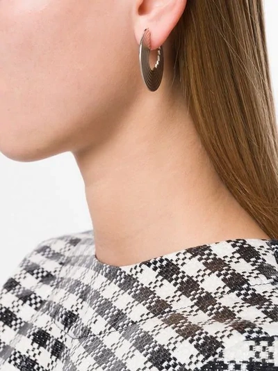 Shop Charlotte Valkeniers Spectrum Hoop Earrings In Silver