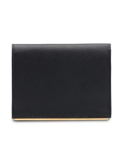 Shop Prada Small Logo-plaque Wallet In Black