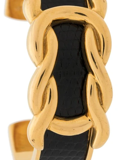 Pre-owned Hermes  Rounded Chain Bangle In Gold