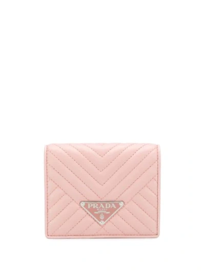 Shop Prada Logo In Pink