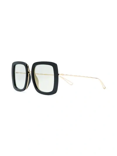 Shop Elie Saab Oversized Sunglasses In Black
