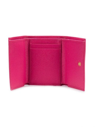 Shop Dolce & Gabbana Dauphine Compact Wallet In Pink