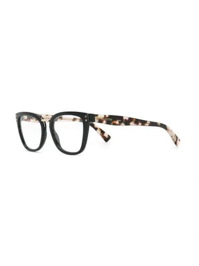 Shop Valentino Square-frame Glasses In Black