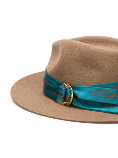 Shop Maison Michel Fedora Hat - Neutrals