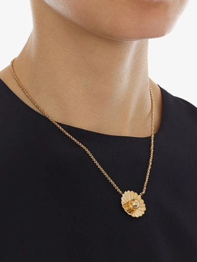 Shop Jw Anderson Flower Pendant Necklace In Gold