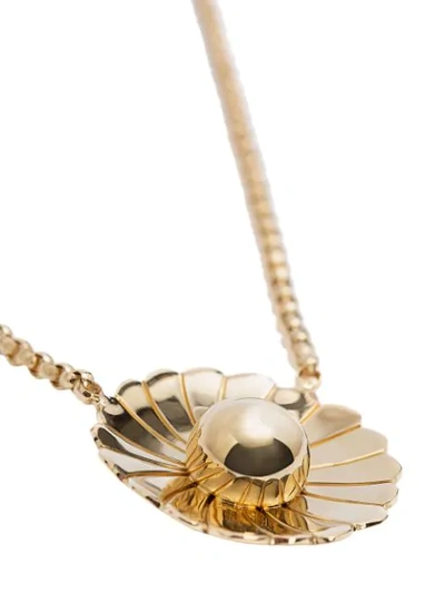 Shop Jw Anderson Flower Pendant Necklace In Gold