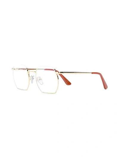 Shop Marni Eyewear Square Shaped Glasses In Metallic