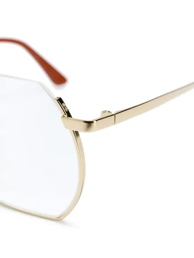 Shop Marni Eyewear Square Shaped Glasses In Metallic