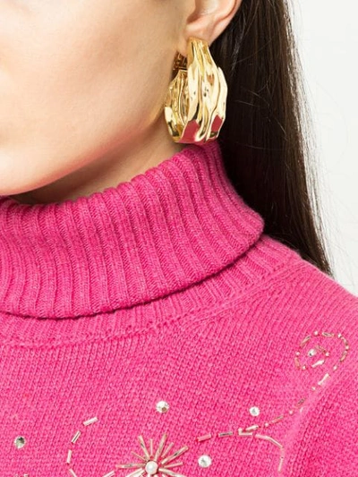 Shop Annelise Michelson Clip-on Hoop Earrings In Gold