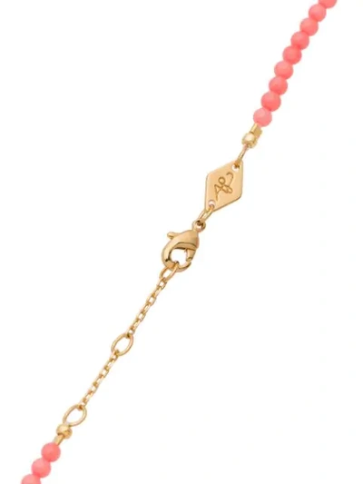 Shop Anni Lu Stone Beaded Anklet In Pink