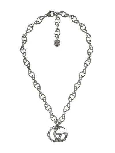 Shop Gucci Double G Necklace In Metallic