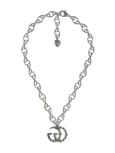 Shop Gucci Double G Necklace In Metallic