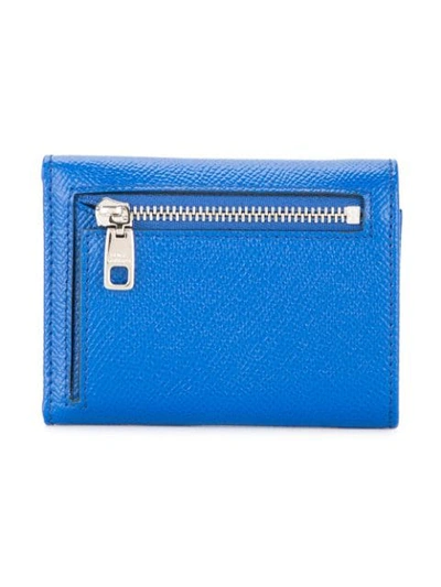 Shop Dolce & Gabbana Logo Tri-fold Wallet In Blue