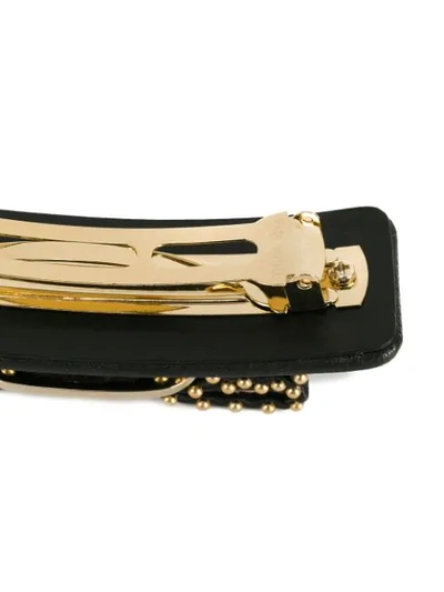 Shop Ferragamo Vara Bow Hair Clip In Black