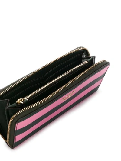 Shop Kate Spade Stripe Wallet In Pink
