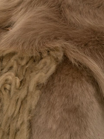 Shop Desa Collection Fur Scarf In Brown